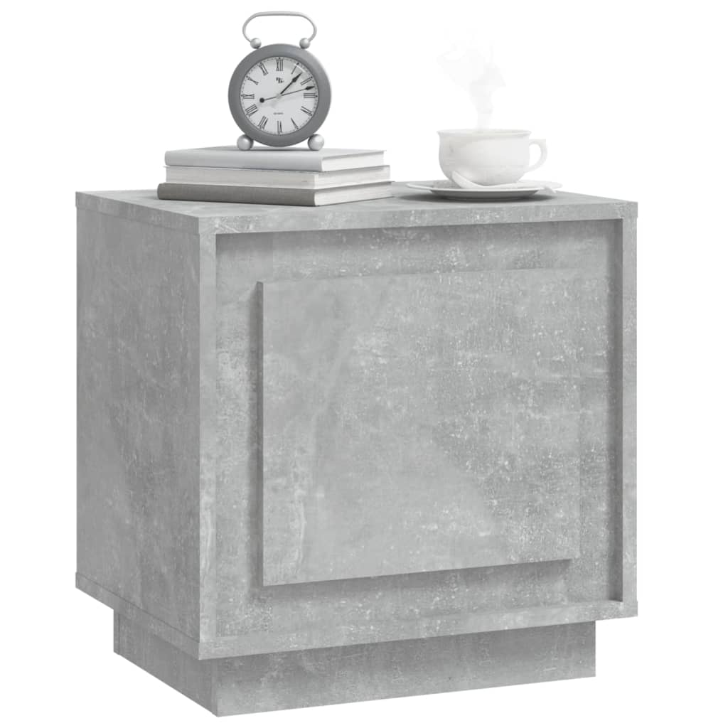Sengeborde 2 stk Betongrå 44x35x45 cm træmateriale