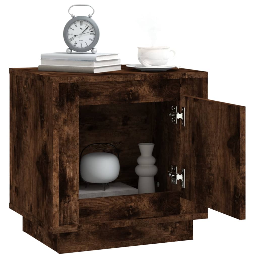 Sengebord røget eg 44x35x45 cm træmateriale