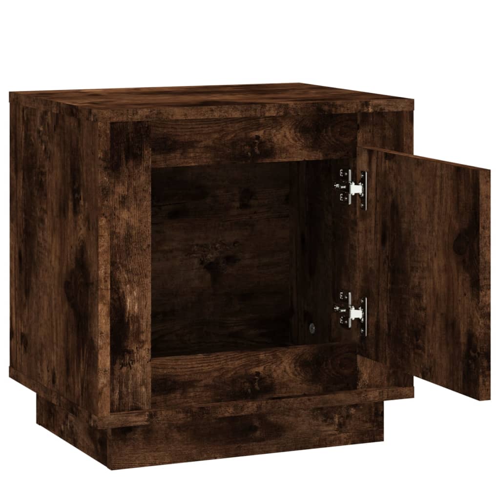 Sengebord røget eg 44x35x45 cm træmateriale