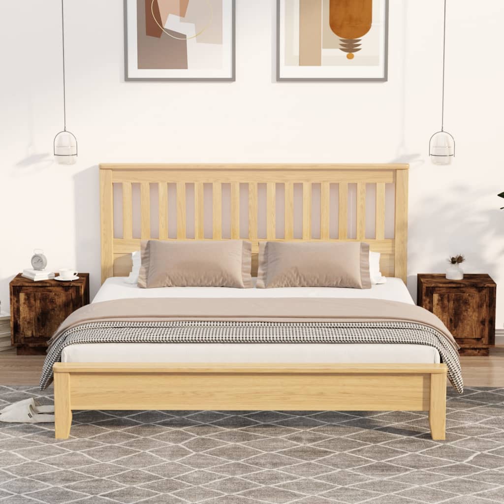 Sengeborde 2 stk Røget eg 44x35x45 cm træmateriale