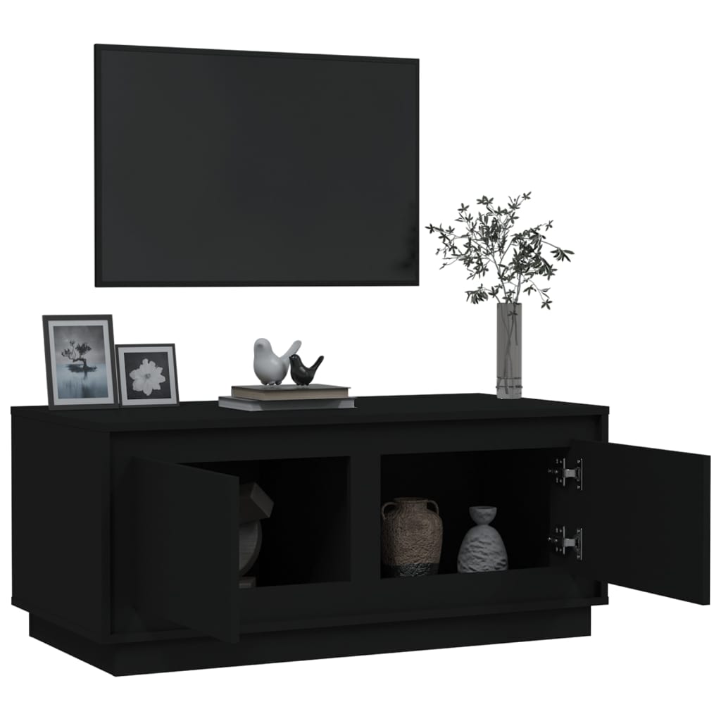 Sofabord Sort 102x50x44 cm Træ Materiale