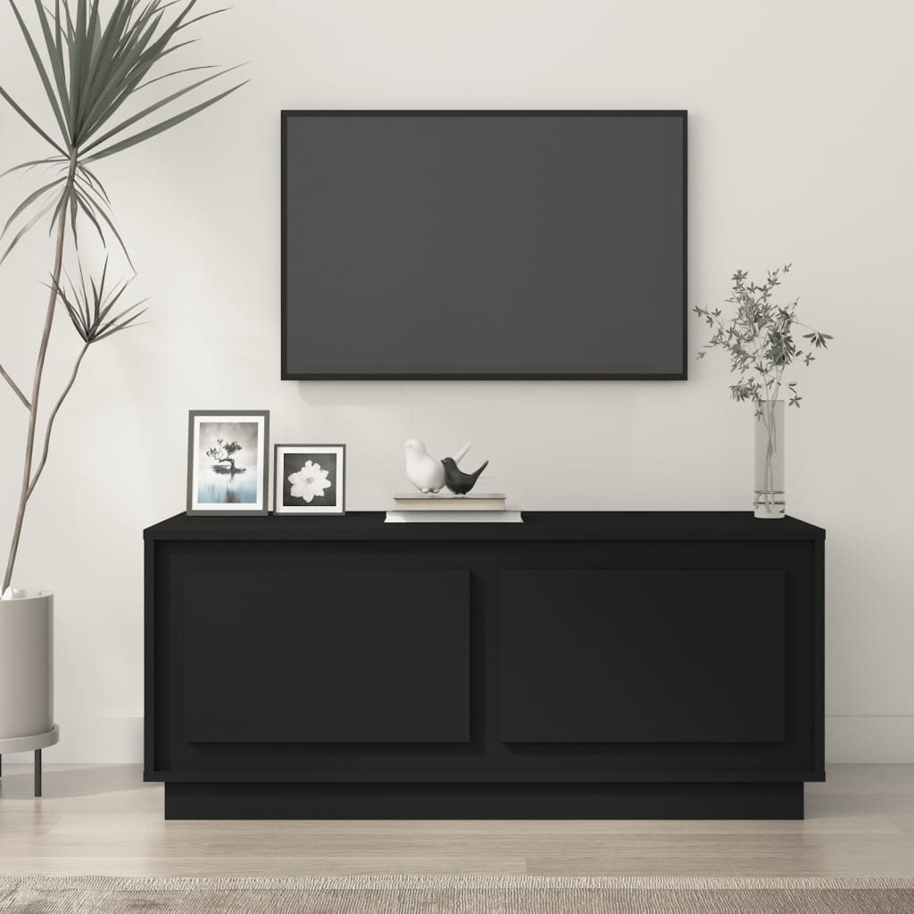Sofabord Sort 102x50x44 cm Træ Materiale