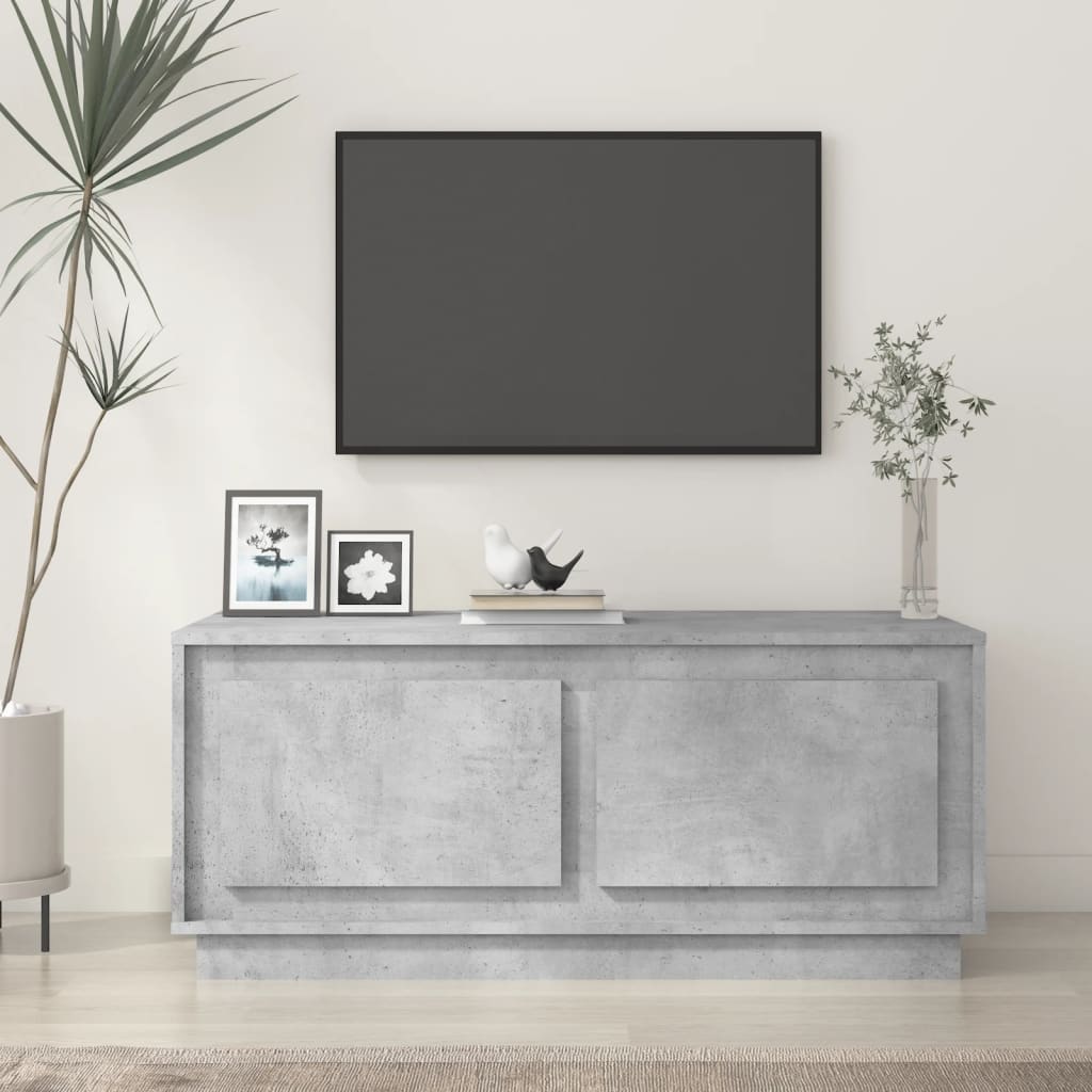 Sofabord betongrå 102x50x44 cm træmateriale