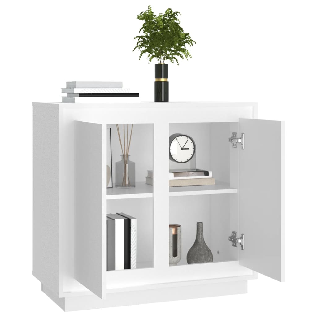 Skænk Hvid 80x34x75 cm Træ Materiale