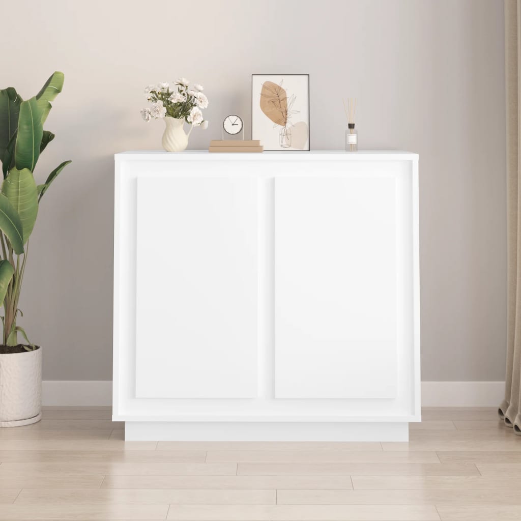 Skænk Hvid 80x34x75 cm Træ Materiale