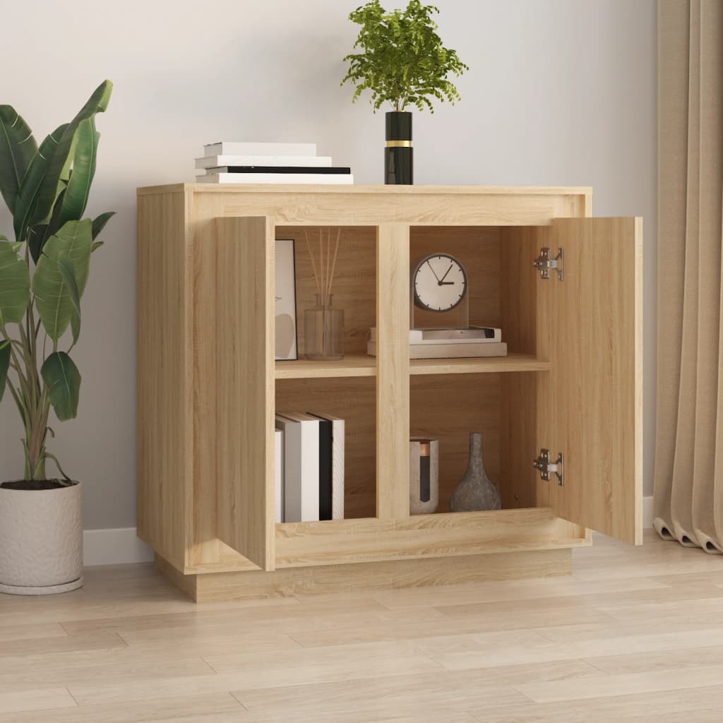 Skænk Sonoma Eg 80x34x75 cm Træ Materiale
