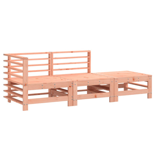 3-tlg. Garten-Lounge-Set Massivholz Douglasie