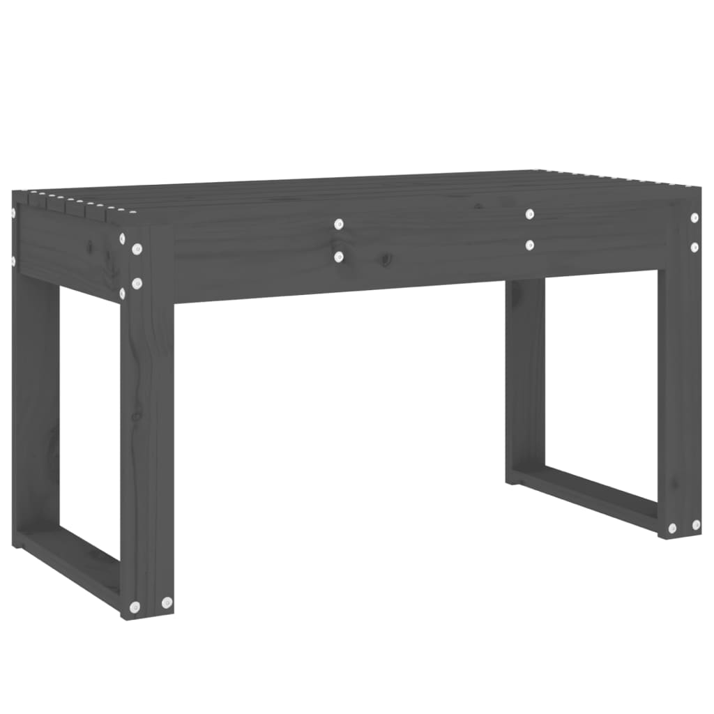 Havebænk Grå 80x38x45 cm Massiv fyrretræ