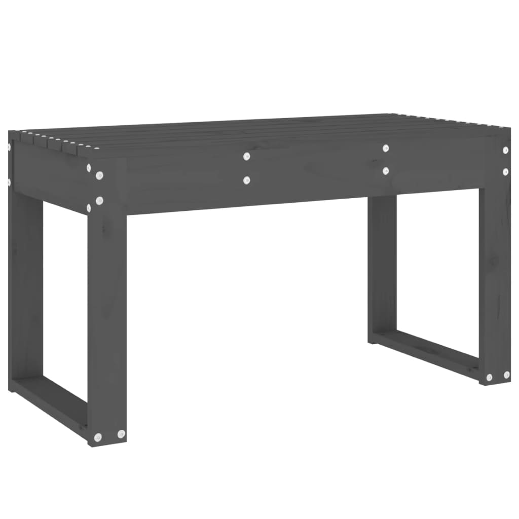 Havebænk Grå 80x38x45 cm Massiv fyrretræ