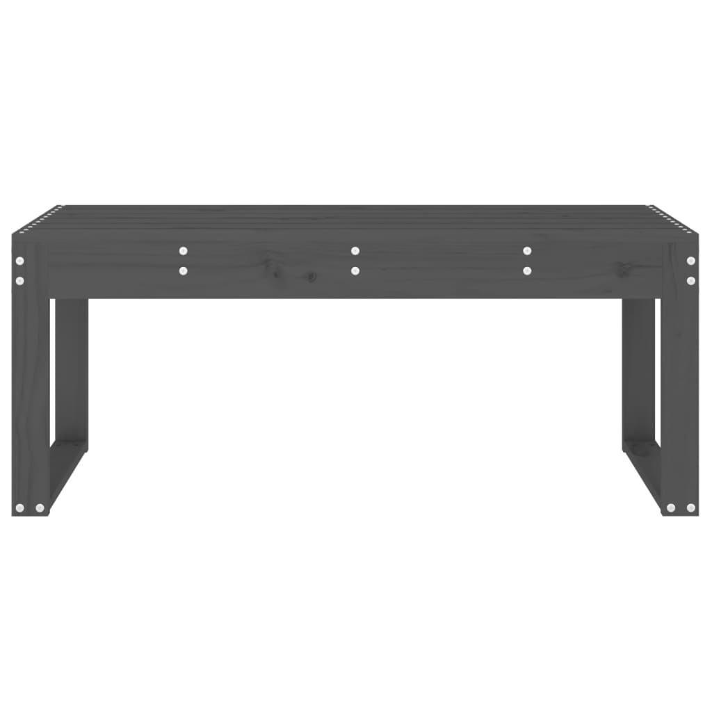 Havebænk Grå 110x38x45 cm Massiv fyrretræ