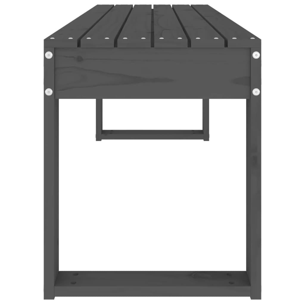 Havebænk Grå 110x38x45 cm Massiv fyrretræ