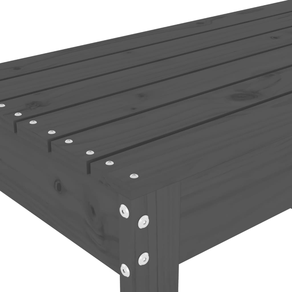 Havebænk Grå 110x38x45 cm Massiv fyrretræ