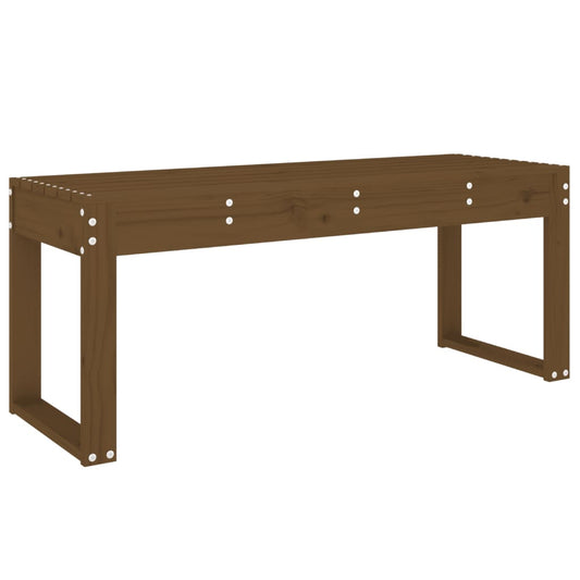Havebænk honningbrun 110x38x45 cm massivt fyrretræ