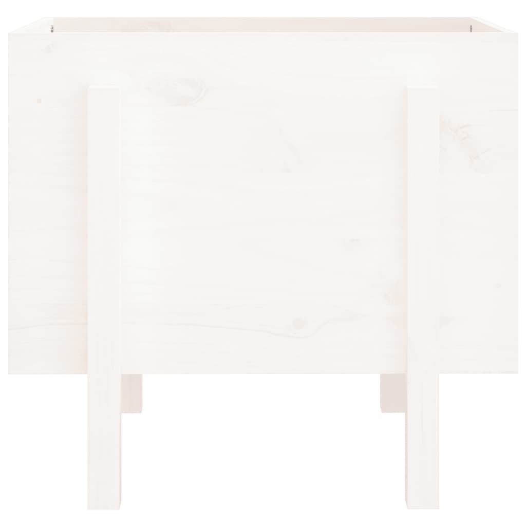 Plantepotte Hvid 62x50x57 cm Massiv Fyrretræ