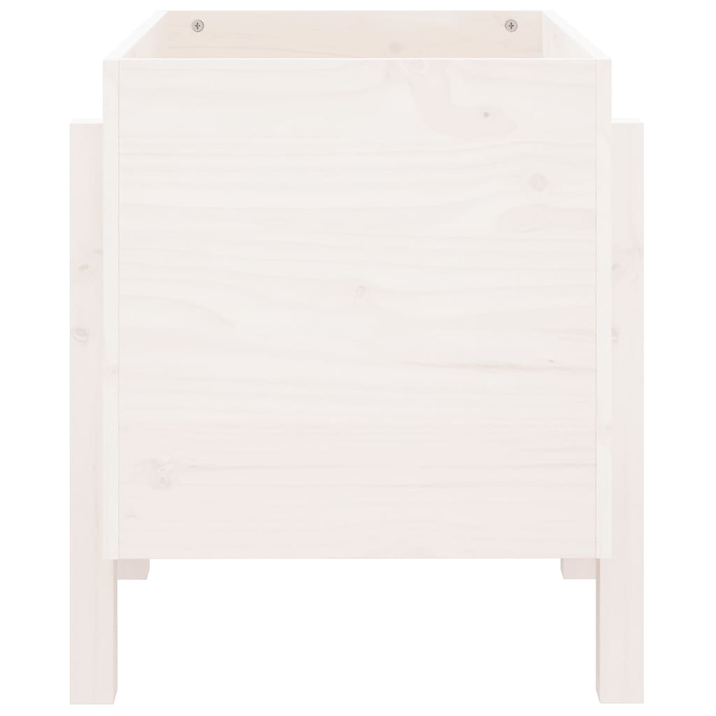Plantepotte Hvid 62x50x57 cm Massiv Fyrretræ
