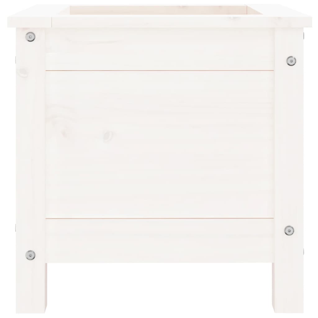 Plantepotte Hvid 40x40x39 cm Massiv Fyrretræ