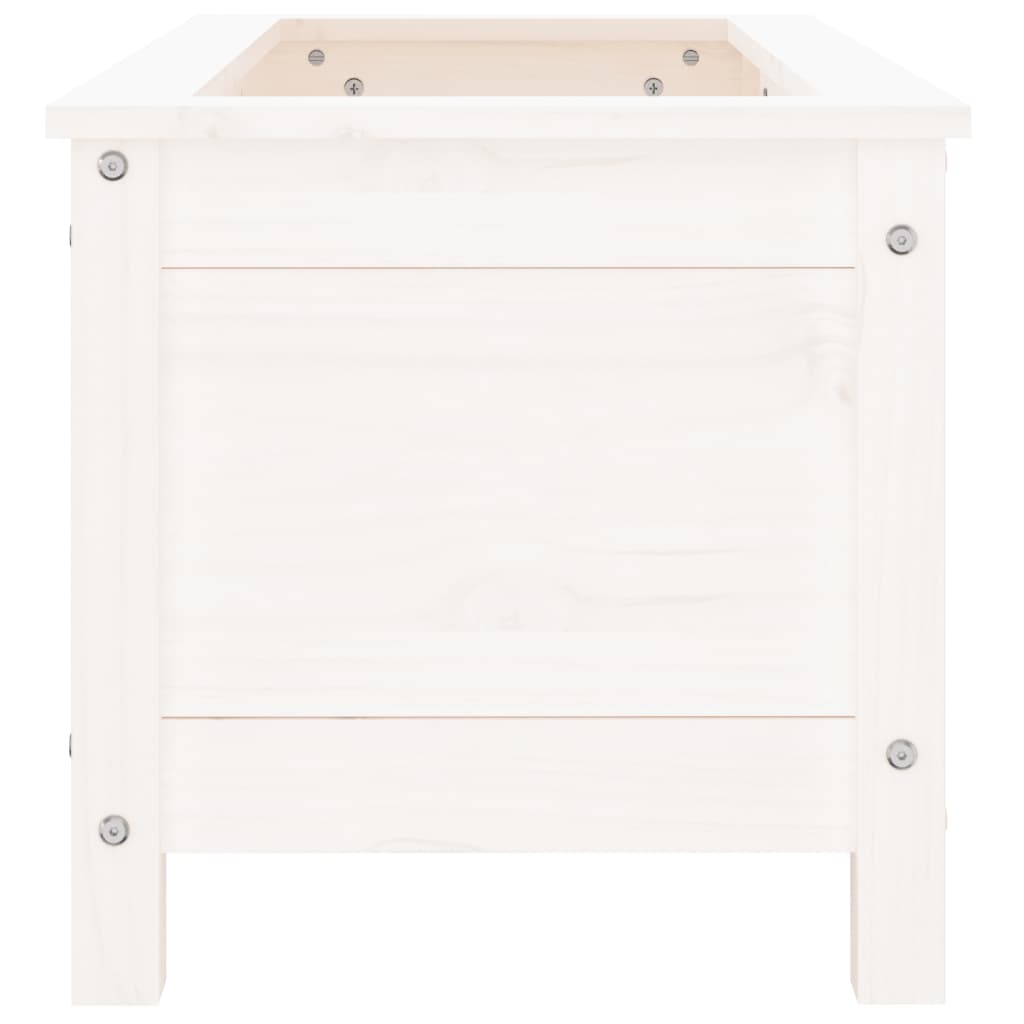 Plantepotte Hvid 82,5x40x39 cm Massiv Fyrretræ