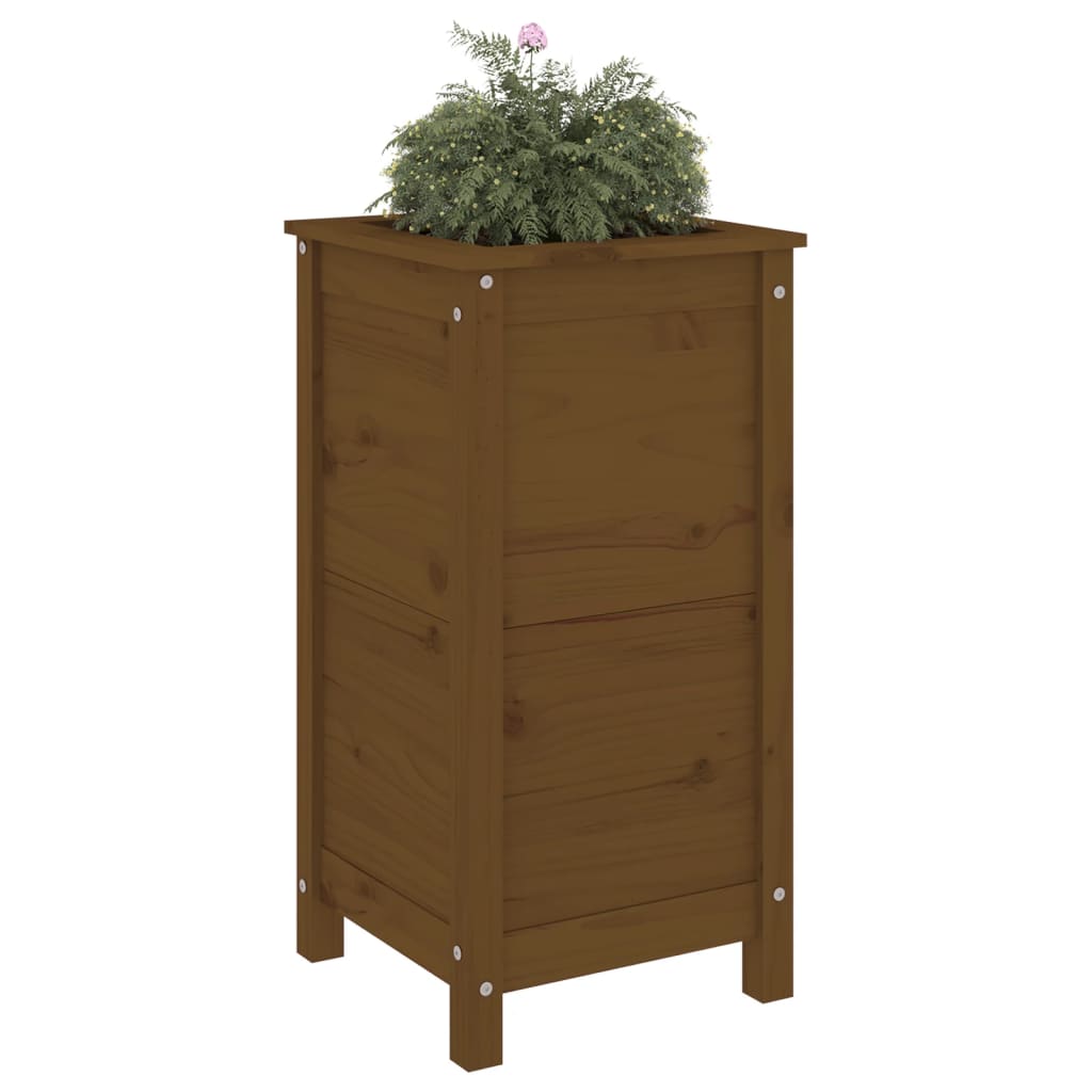 Plantekrukke honningbrun 40x40x78 cm massivt fyrretræ