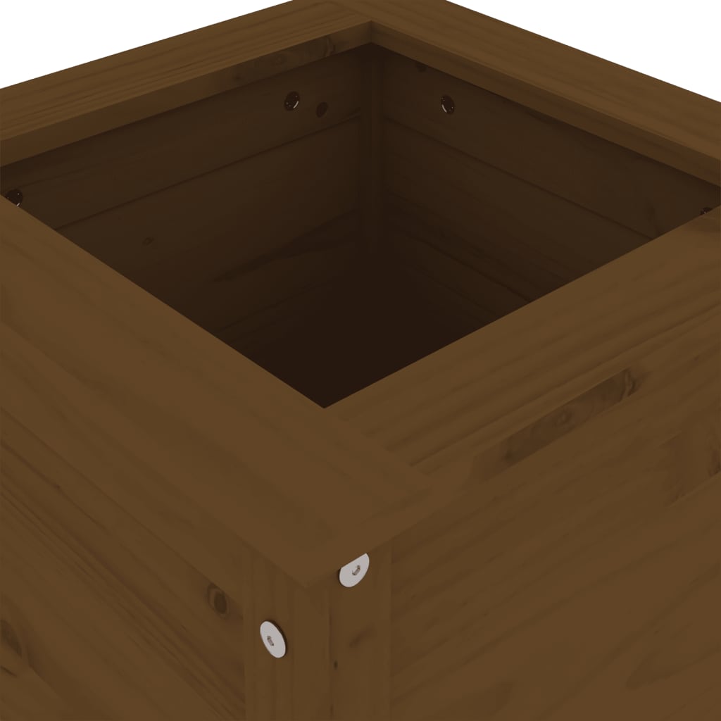 Plantekrukke honningbrun 40x40x78 cm massivt fyrretræ