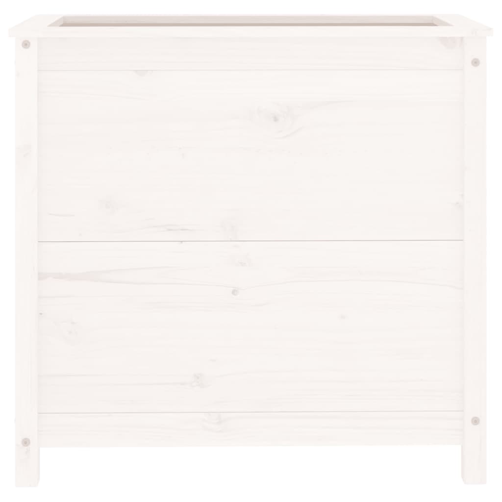Plantepotte Hvid 82,5x40x78 cm Massiv Fyrretræ