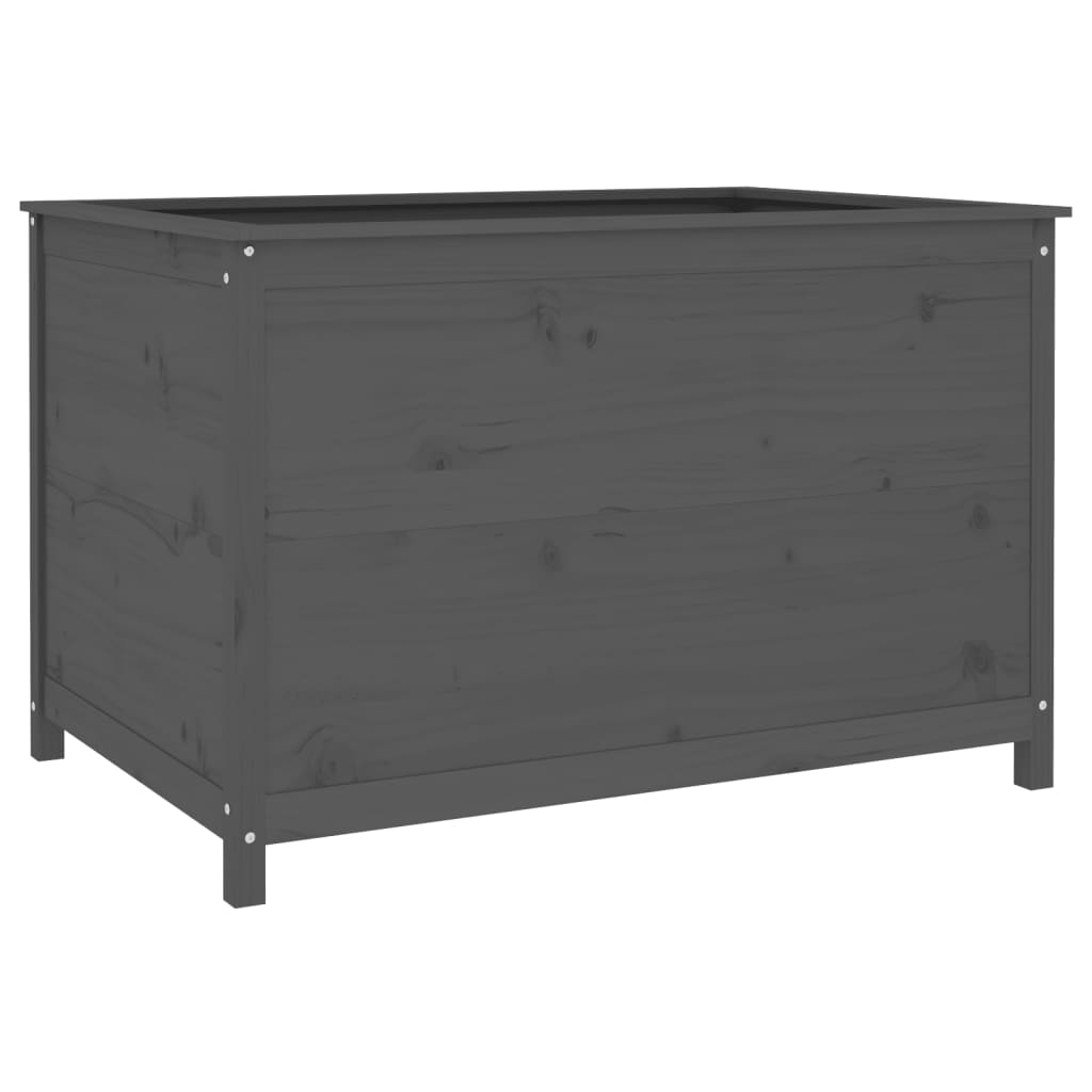 Højseng Grå 119,5x82,5x78 cm Massiv Fyrretræ