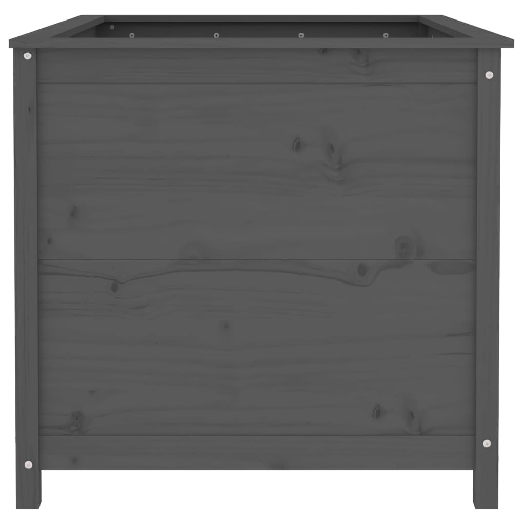 Højseng Grå 119,5x82,5x78 cm Massiv Fyrretræ