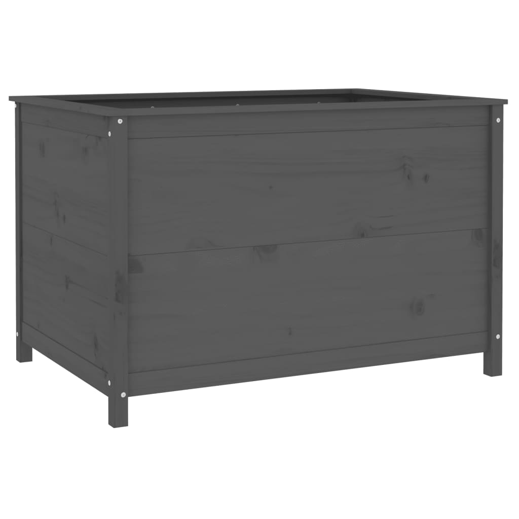 Højseng Grå 119,5x82,5x78 cm Massiv Fyrretræ