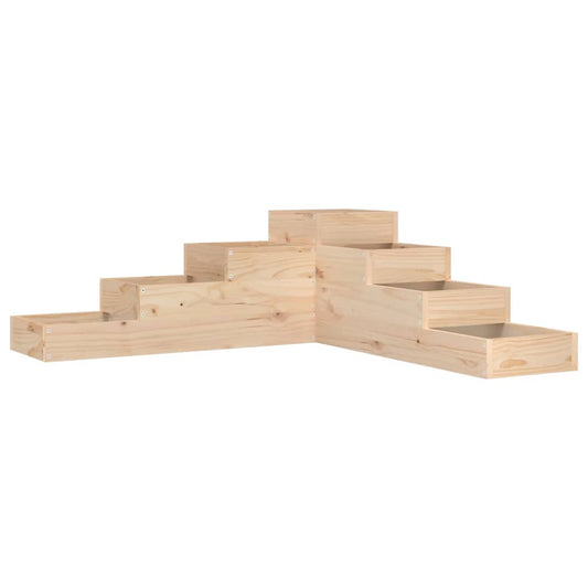 Garten-Pflanzgefäß 4-stufig 106x104,5x36 cm Massivholz Kiefer