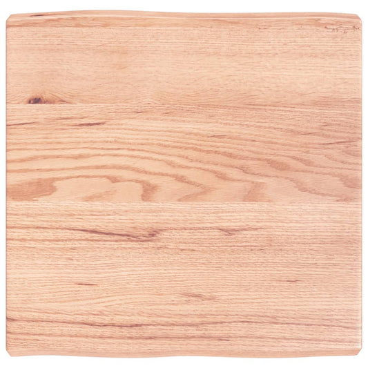 Tischplatte 60x60x(2-6) cm Massivholz Behandelt Baumkante