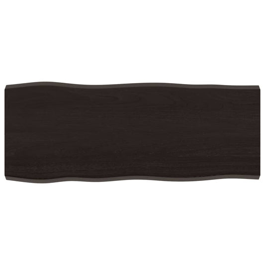 Tischplatte 100x40x(2-4) cm Massivholz Behandelt Baumkante