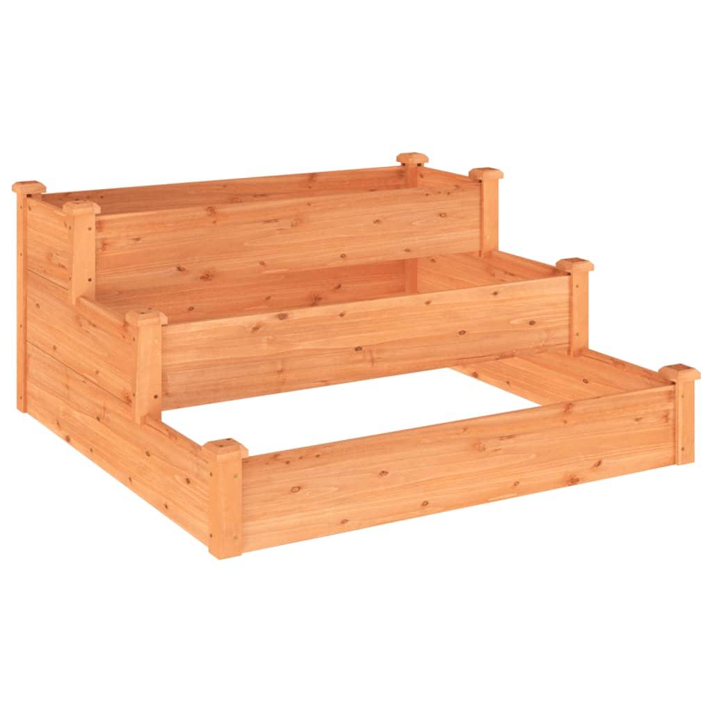 Højseng Brun 120x120x56 cm Massiv grantræ