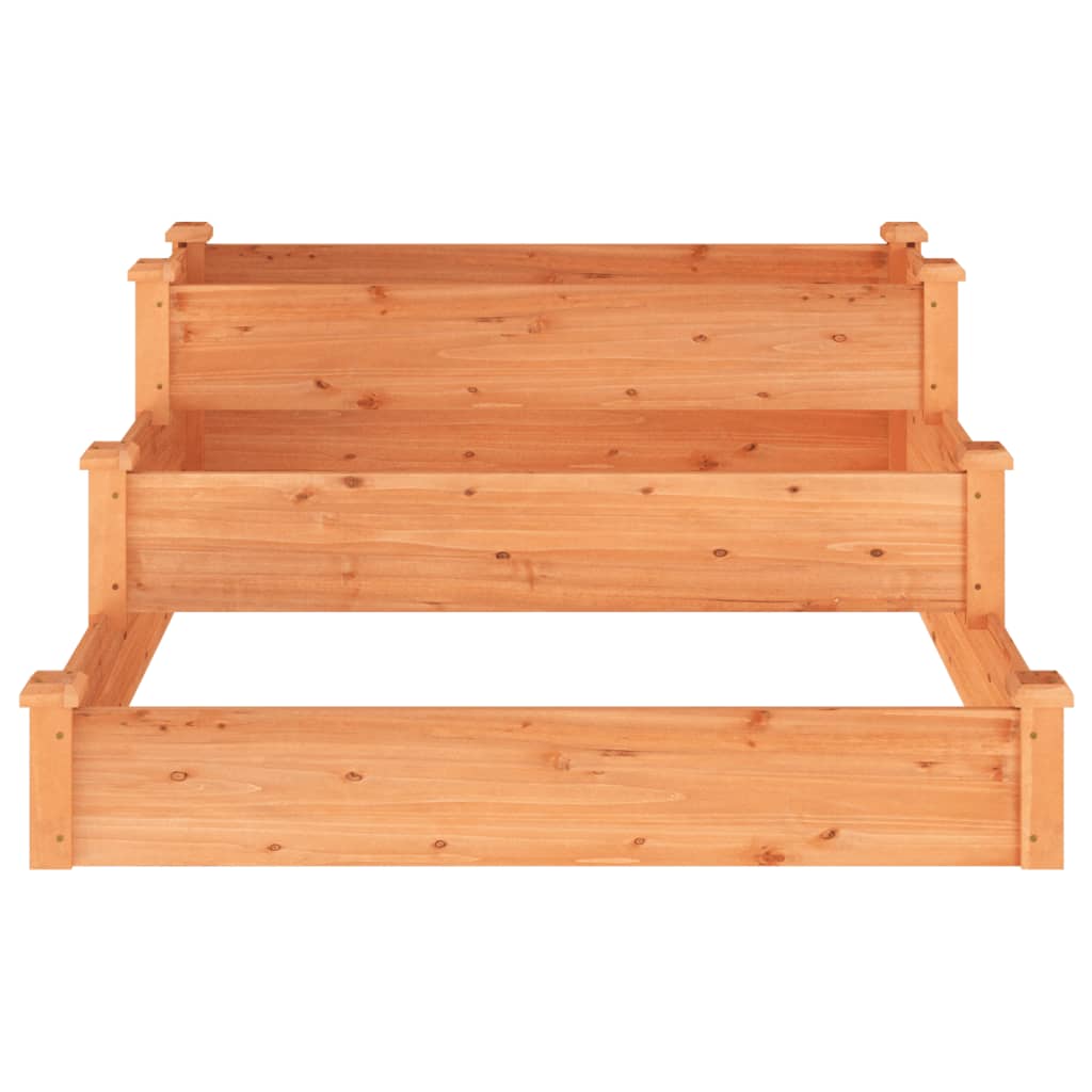 Højseng Brun 120x120x56 cm Massiv grantræ