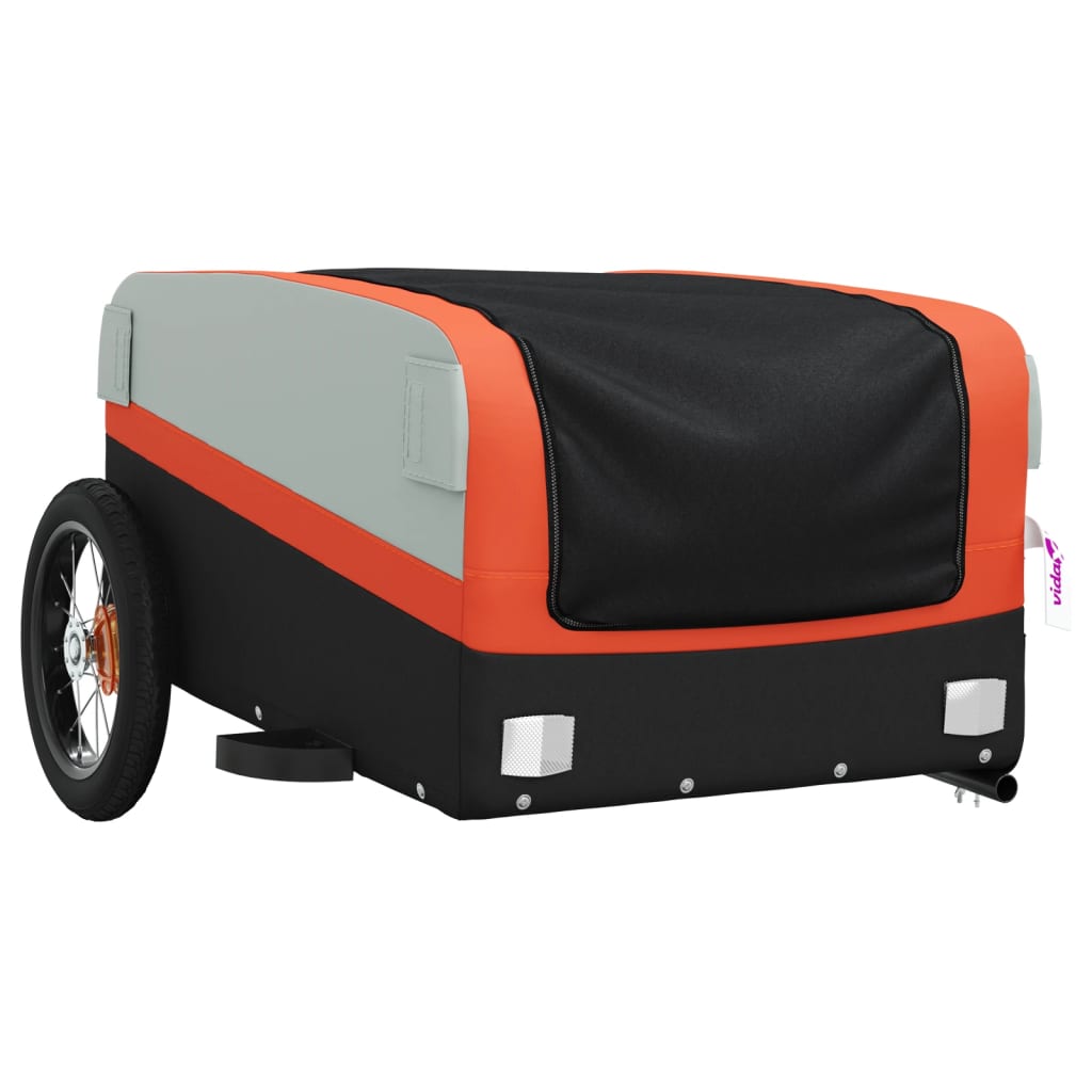 Cykeltrailer Sort og Orange 30 kg Jern