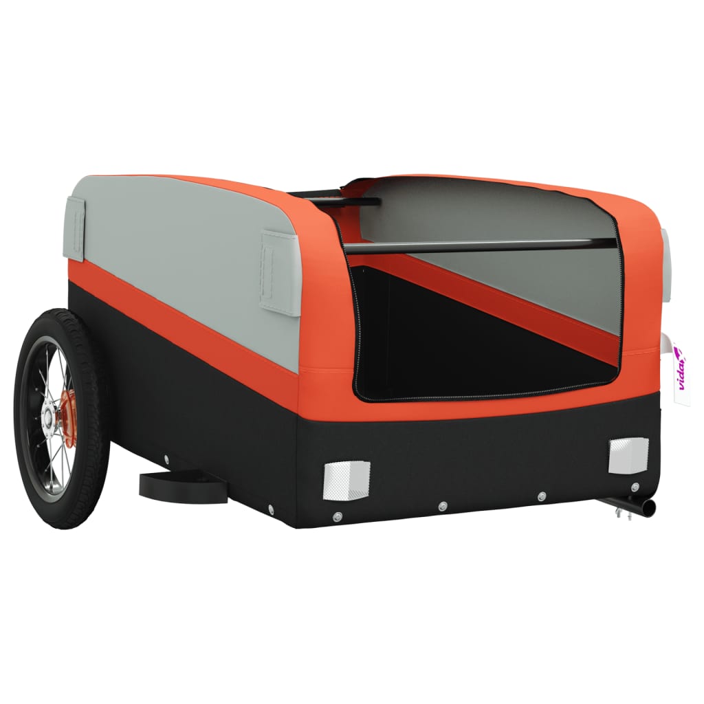 Cykeltrailer Sort og Orange 30 kg Jern