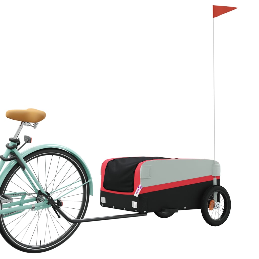 Cykeltrailer Sort og Rød 30 kg Jern