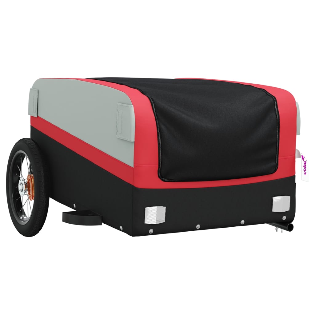 Cykeltrailer Sort og Rød 30 kg Jern