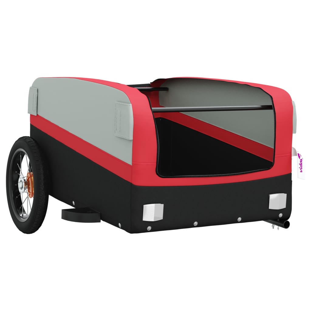 Cykeltrailer Sort og Rød 30 kg Jern