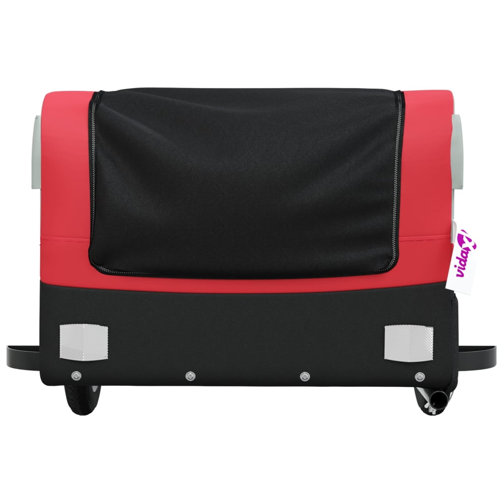 Cykeltrailer Sort og Rød 30 kg Jern