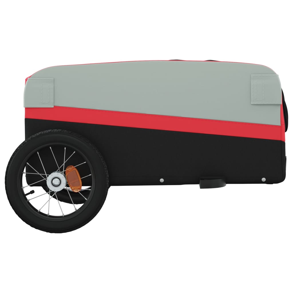 Cykeltrailer Sort og Rød 30 kg Jern