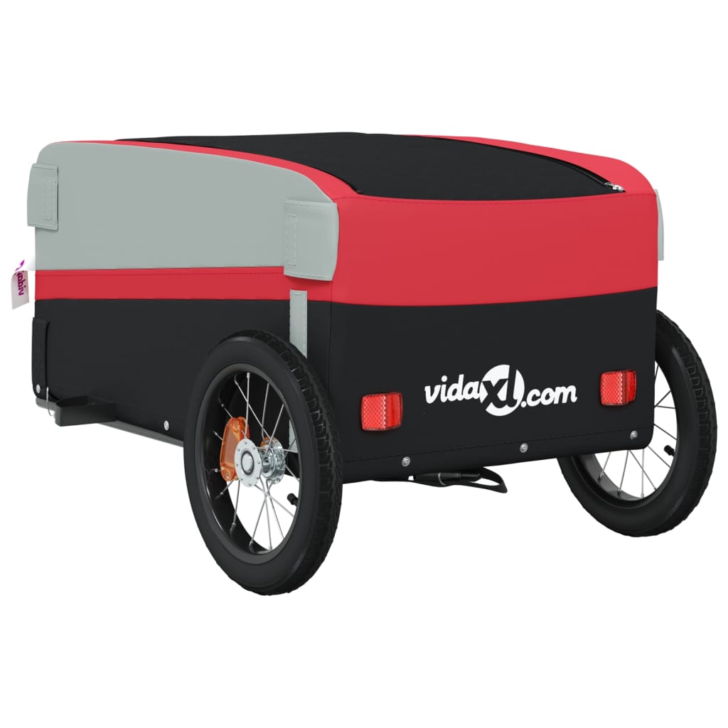 Cykeltrailer Sort og Rød 30 kg Jern