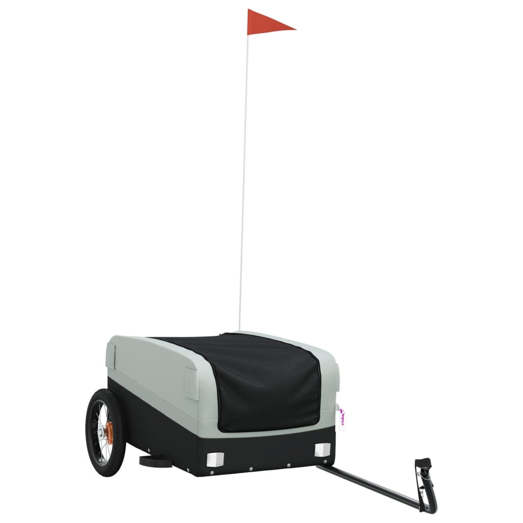 Cykeltrailer Sort og Grå 30 kg Jern
