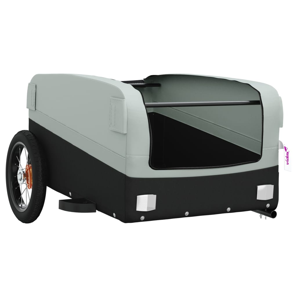 Cykeltrailer Sort og Grå 30 kg Jern