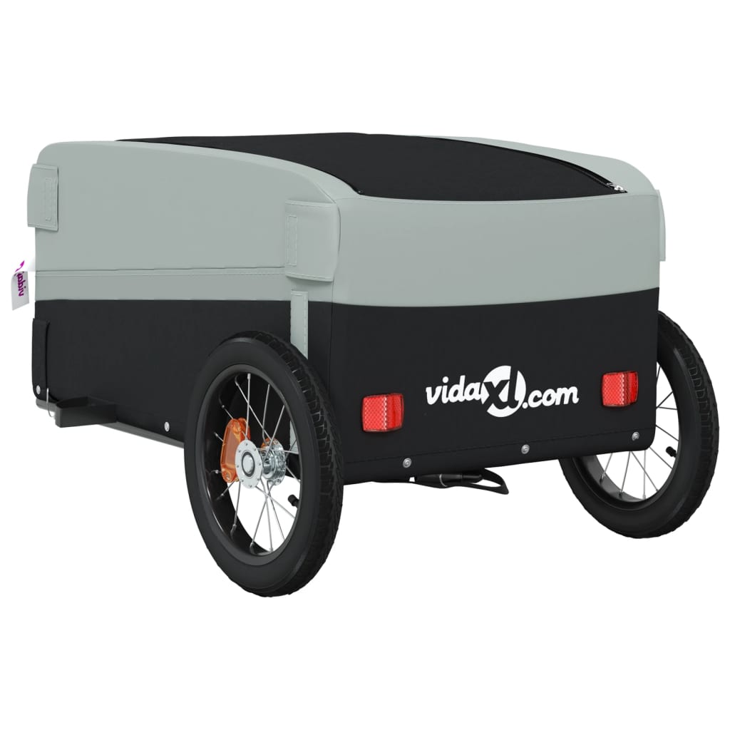 Cykeltrailer Sort og Grå 30 kg Jern
