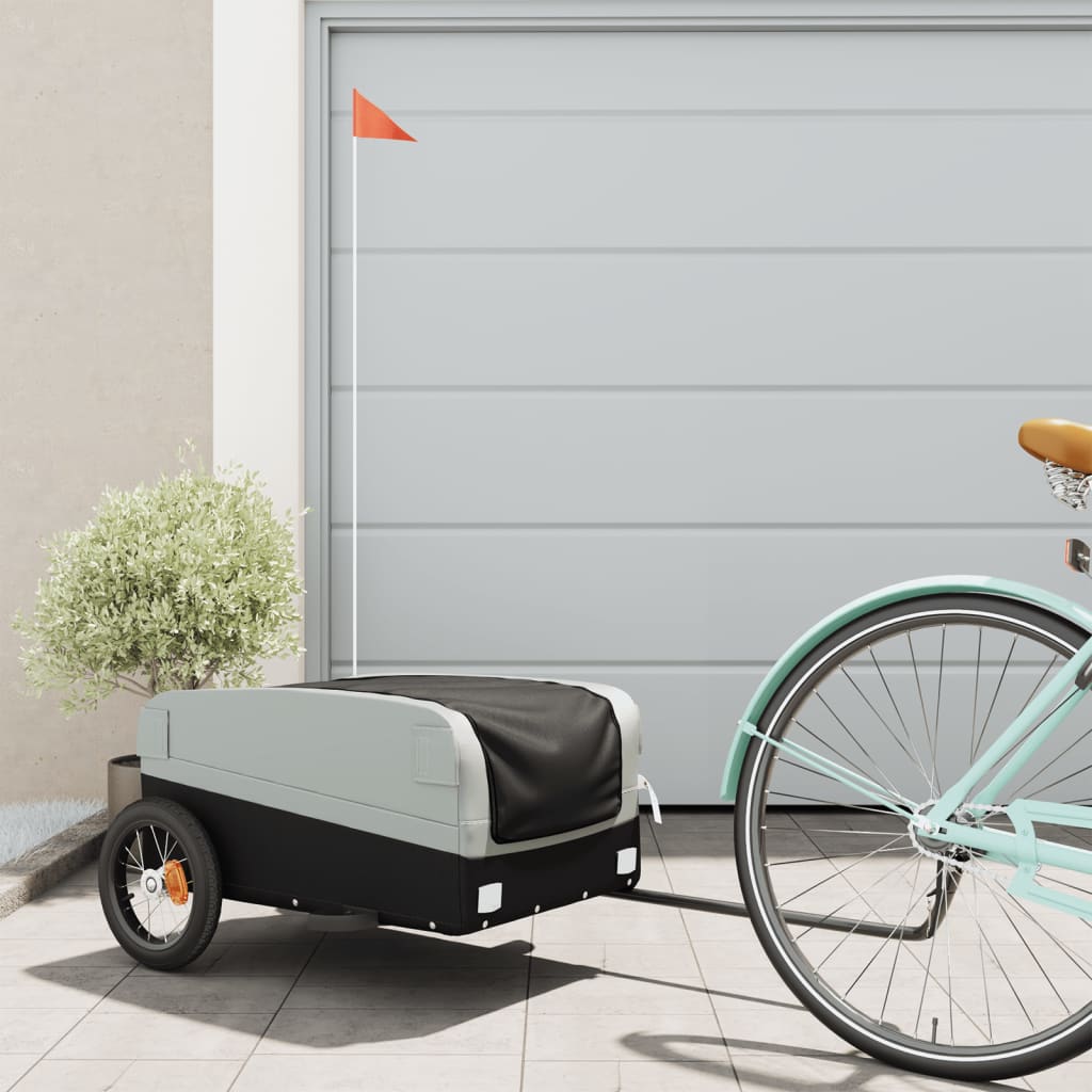 Cykeltrailer Sort og Grå 30 kg Jern