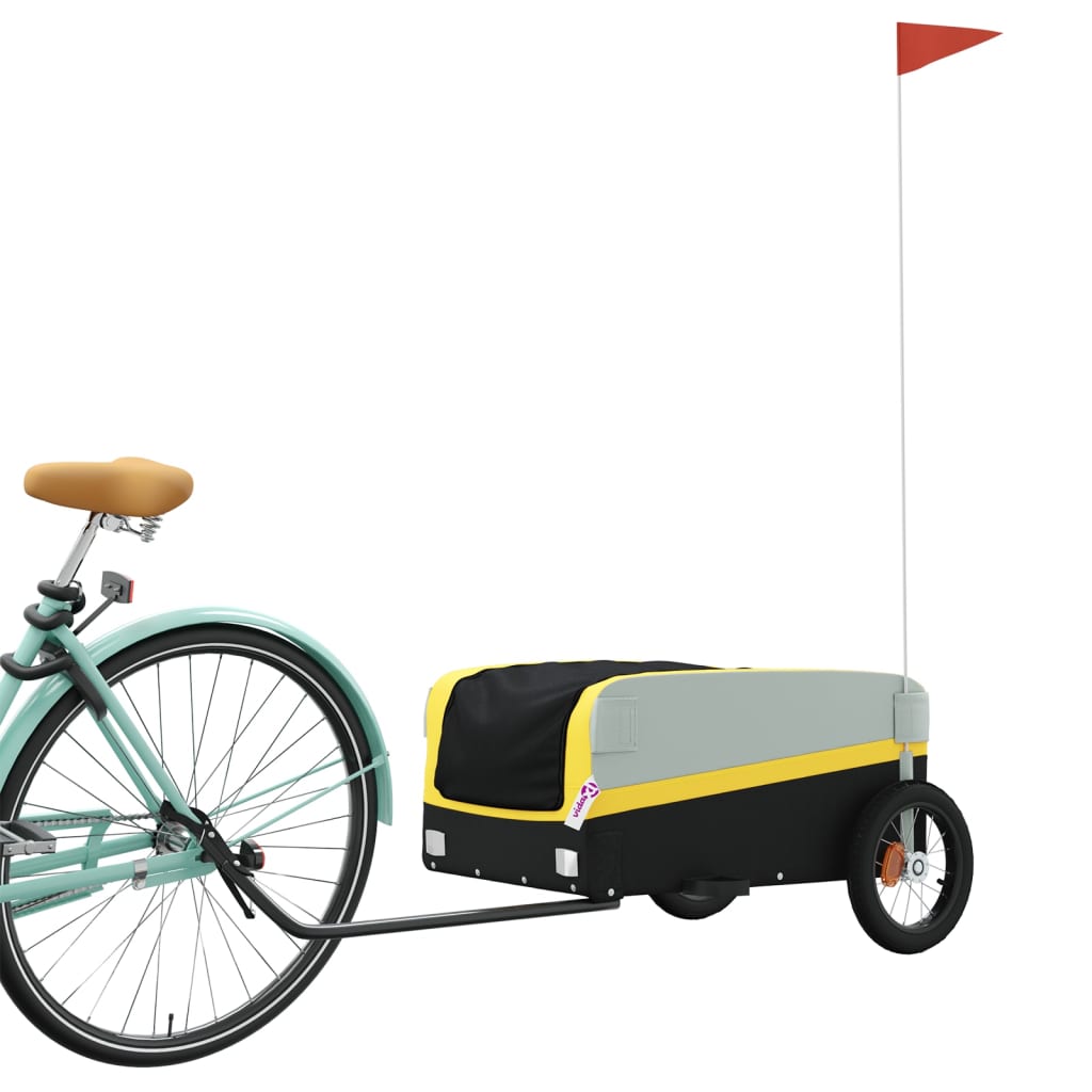 Cykeltrailer Sort og Gul 30 kg Jern
