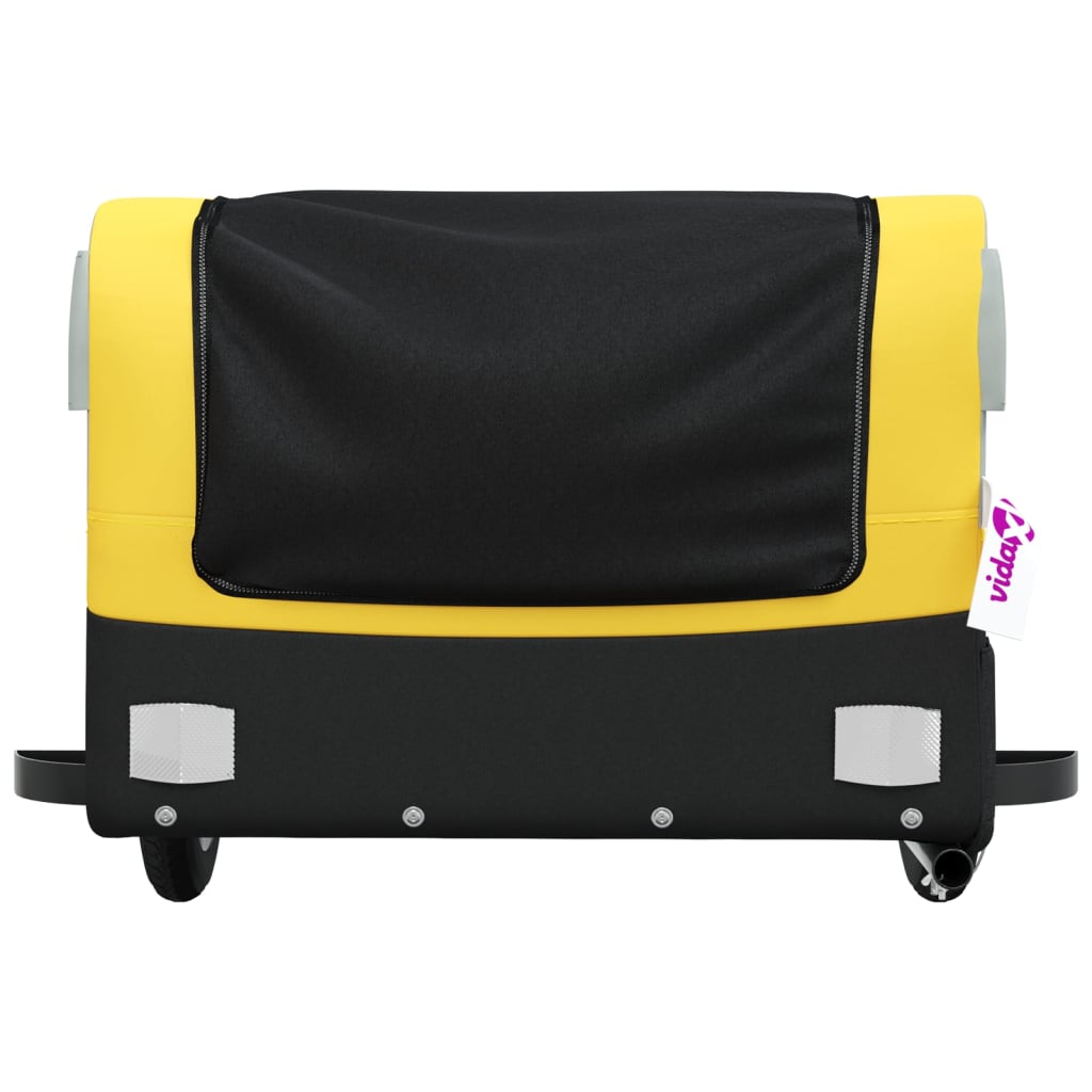 Cykeltrailer Sort og Gul 30 kg Jern