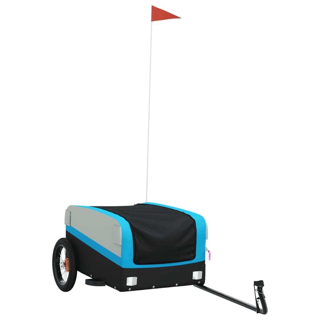 Cykeltrailer Sort og Blå 30 kg Jern