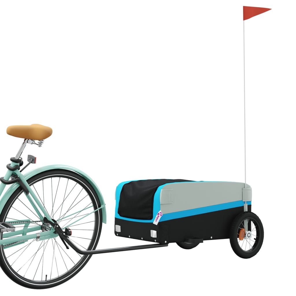 Cykeltrailer Sort og Blå 30 kg Jern