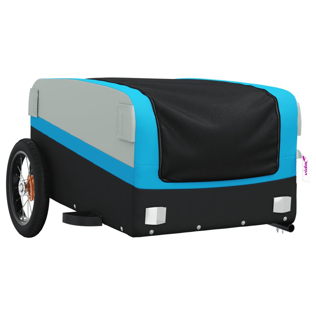 Cykeltrailer Sort og Blå 30 kg Jern