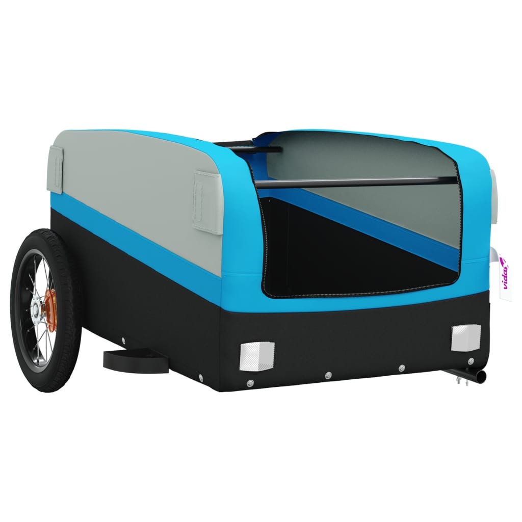 Cykeltrailer Sort og Blå 30 kg Jern